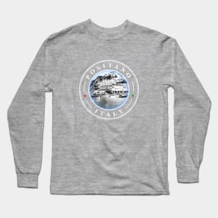 Positano Italy - circular design Long Sleeve T-Shirt